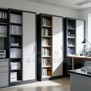 2 Doors Steel File Cabinet-Gray