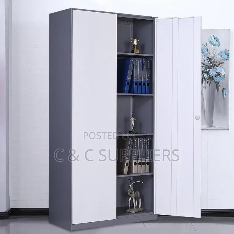 2 Doors Steel File Cabinet-Gray
