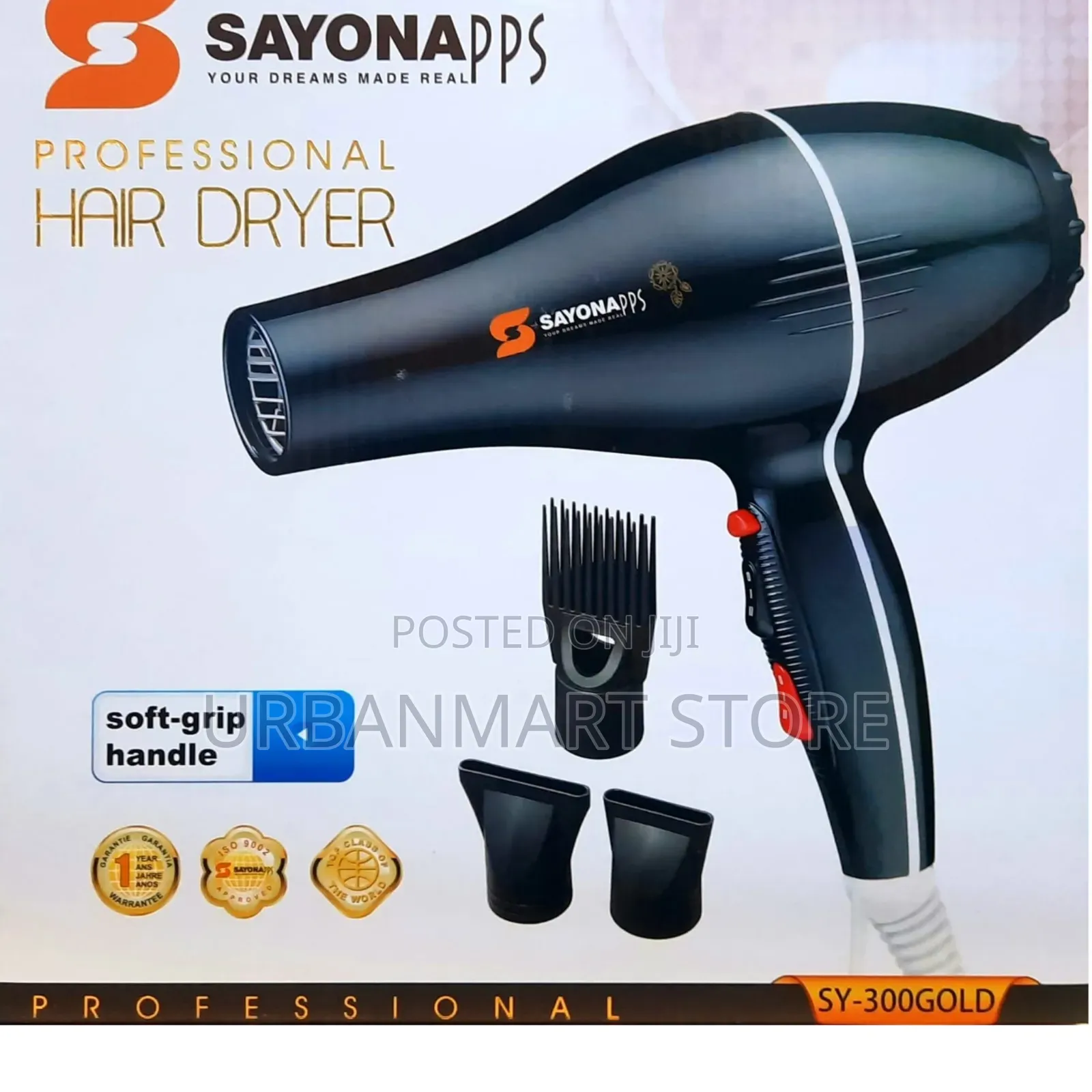 Sayona SY300 Professional Hair Blow Dryer 2000W