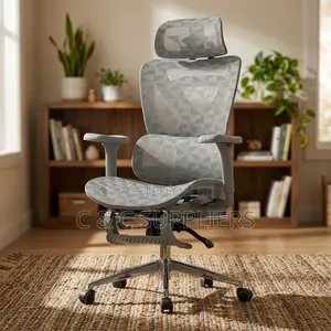 Modern White Ergonomic Study Chair.