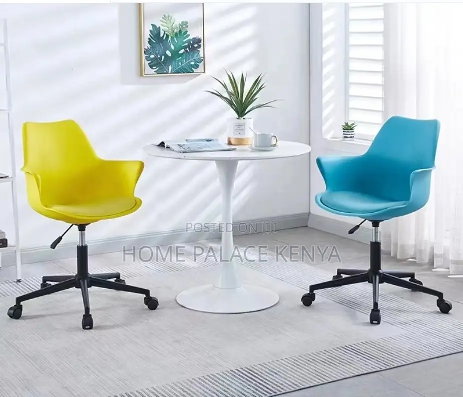 Dining Chair; Modern Nordic Plastic Dining Chair With Leather Cushion