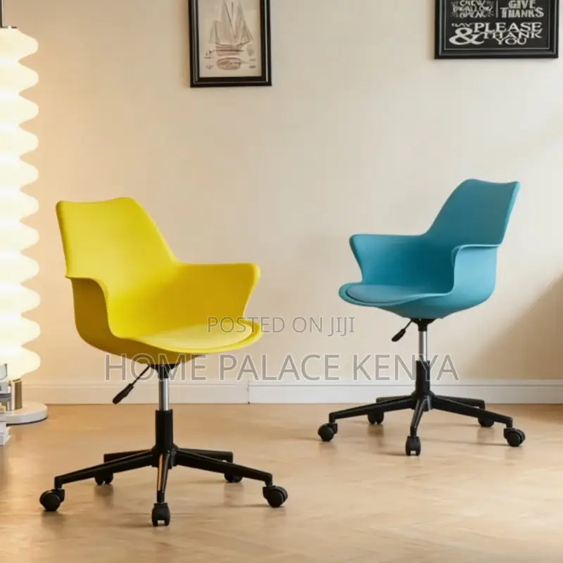 Dining Chair; Modern Nordic Plastic Dining Chair With Leather Cushion