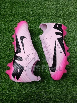 Pink Air Zoom Kids Football Boots