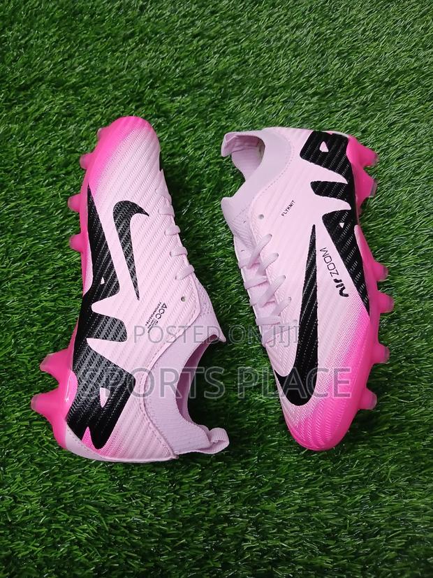 Pink Air Zoom Kids Football Boots - thumbnail 3