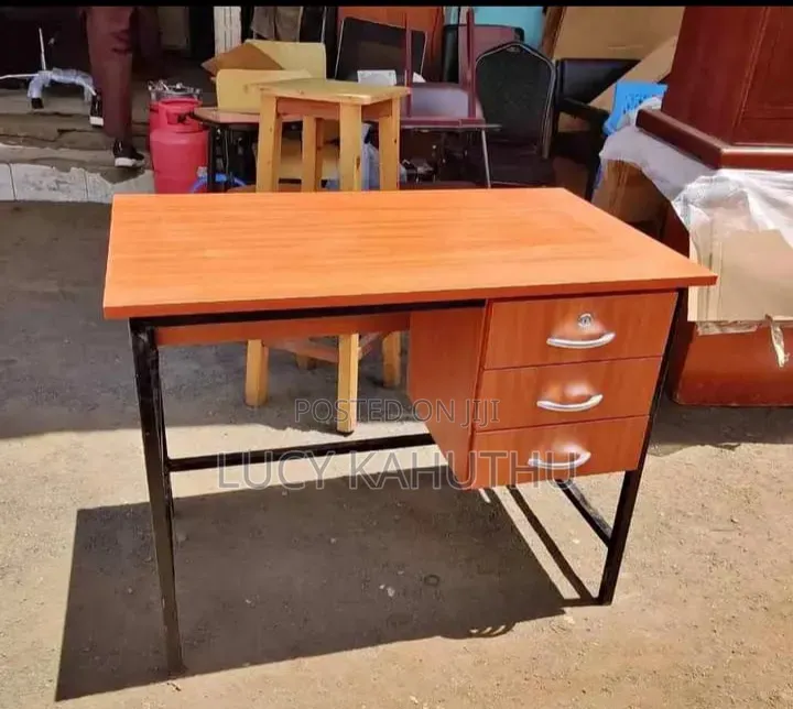 Teacher Desk and Chair With Drawers