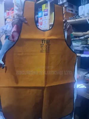 TTST Gray Leather Apron for Industrial Safety