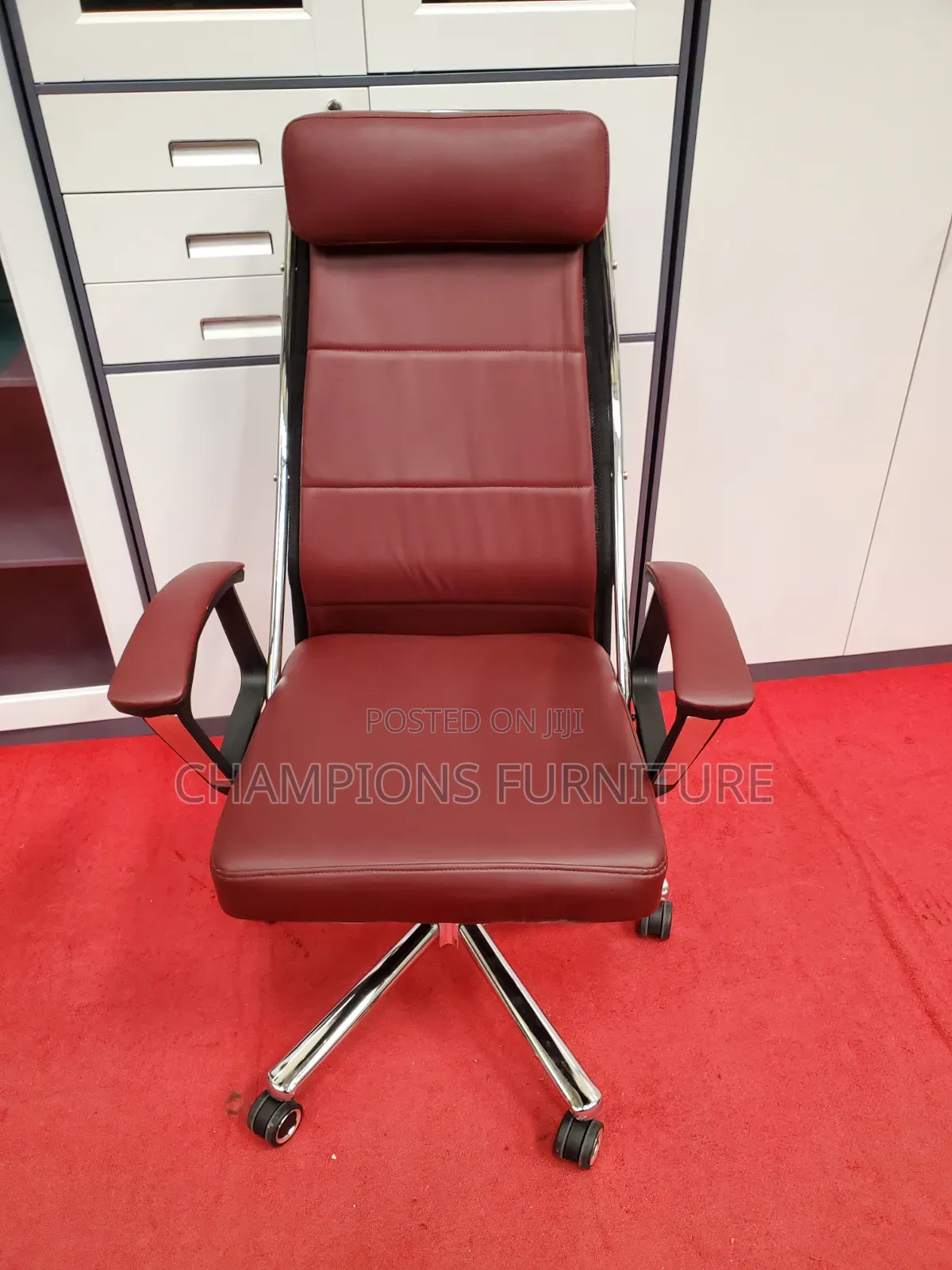 Ergpnomic Burgundy Office Chair