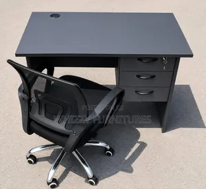 Office Desk With Ergonomic Mesh Chair