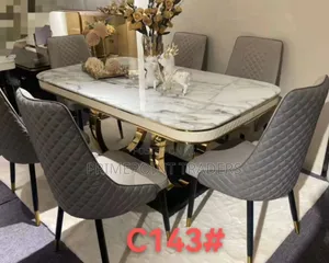 Luxury 6-Seater Executive Marble Dining Set – Stylish Durable