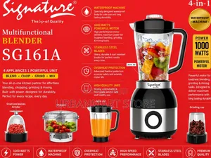Signature 4-in-1 Food Processor Blender, Blender, Grinder, Chopper