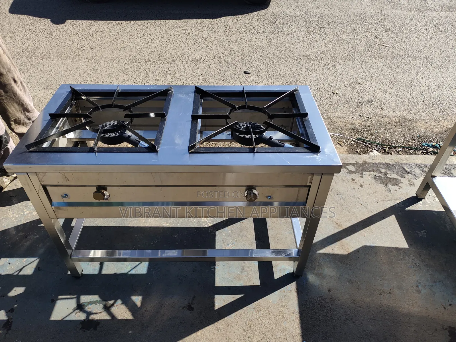 Stainless Steel Double Burner Range