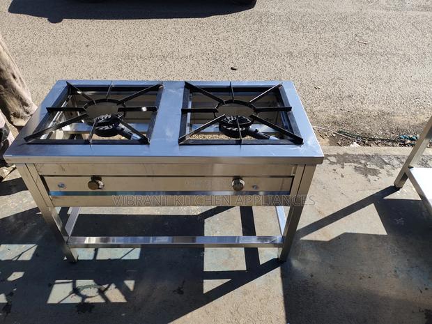 Stainless Steel Double Burner Range - main view
