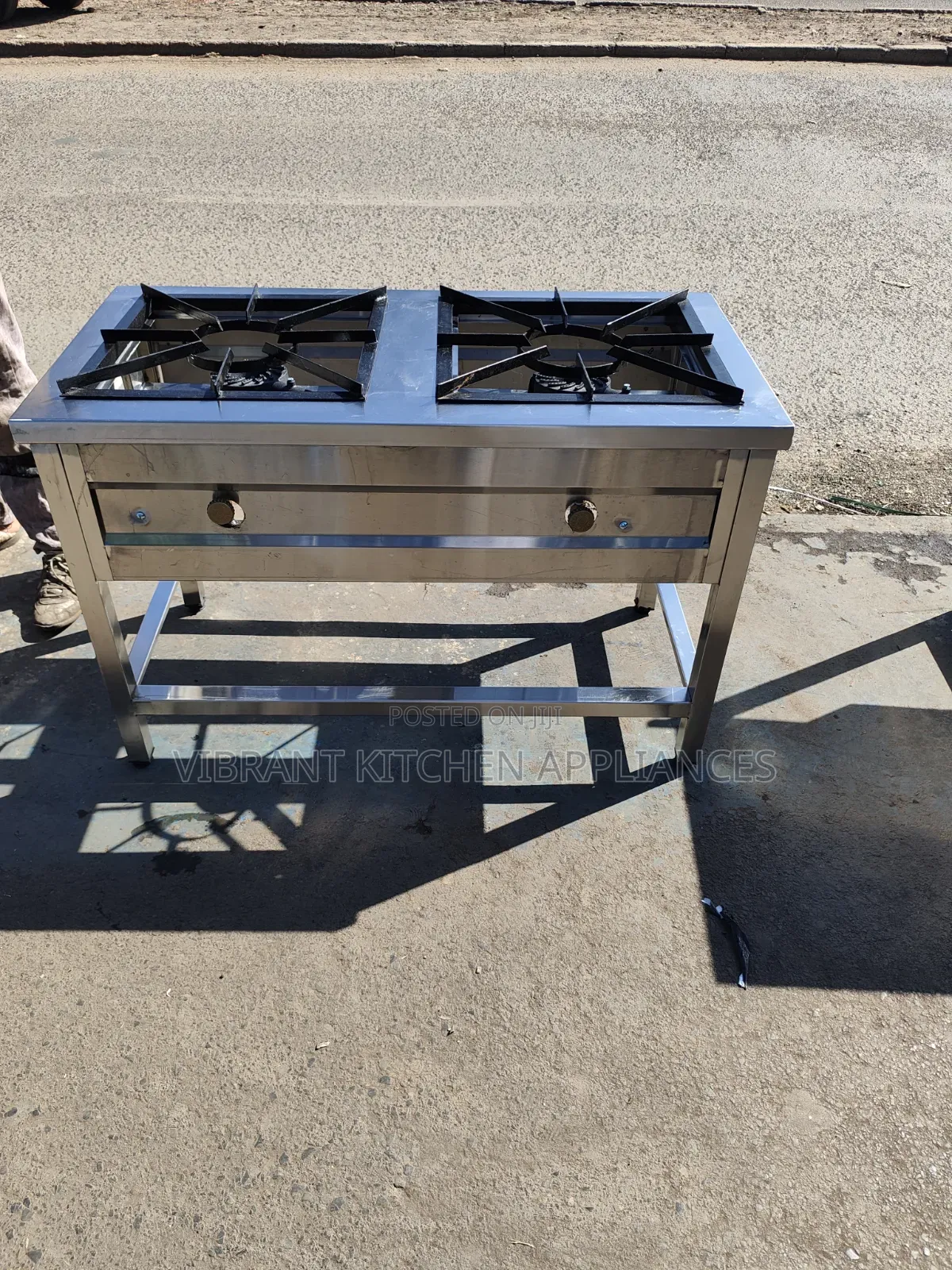 Stainless Steel Double Burner Range