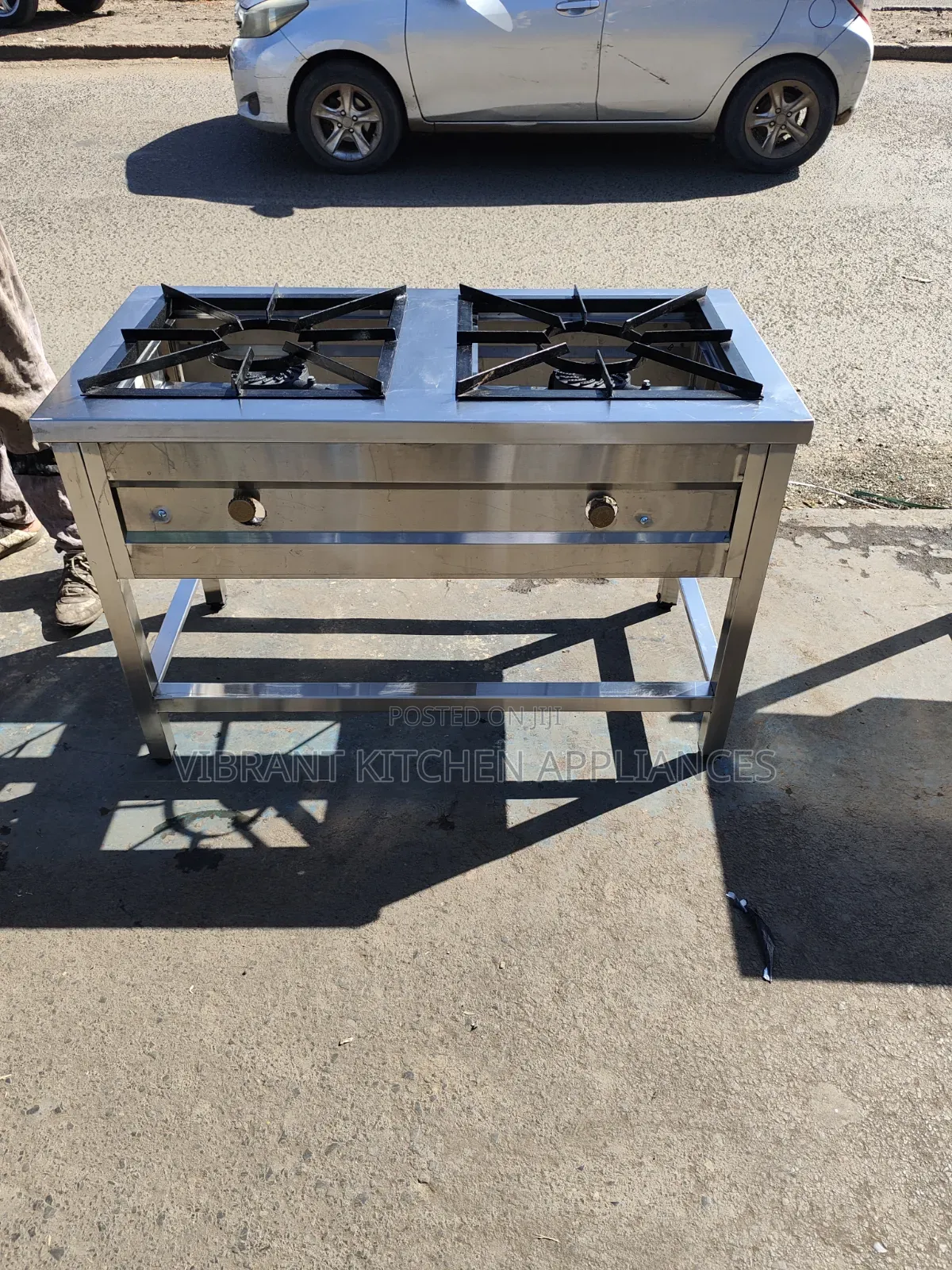 Stainless Steel Double Burner Range