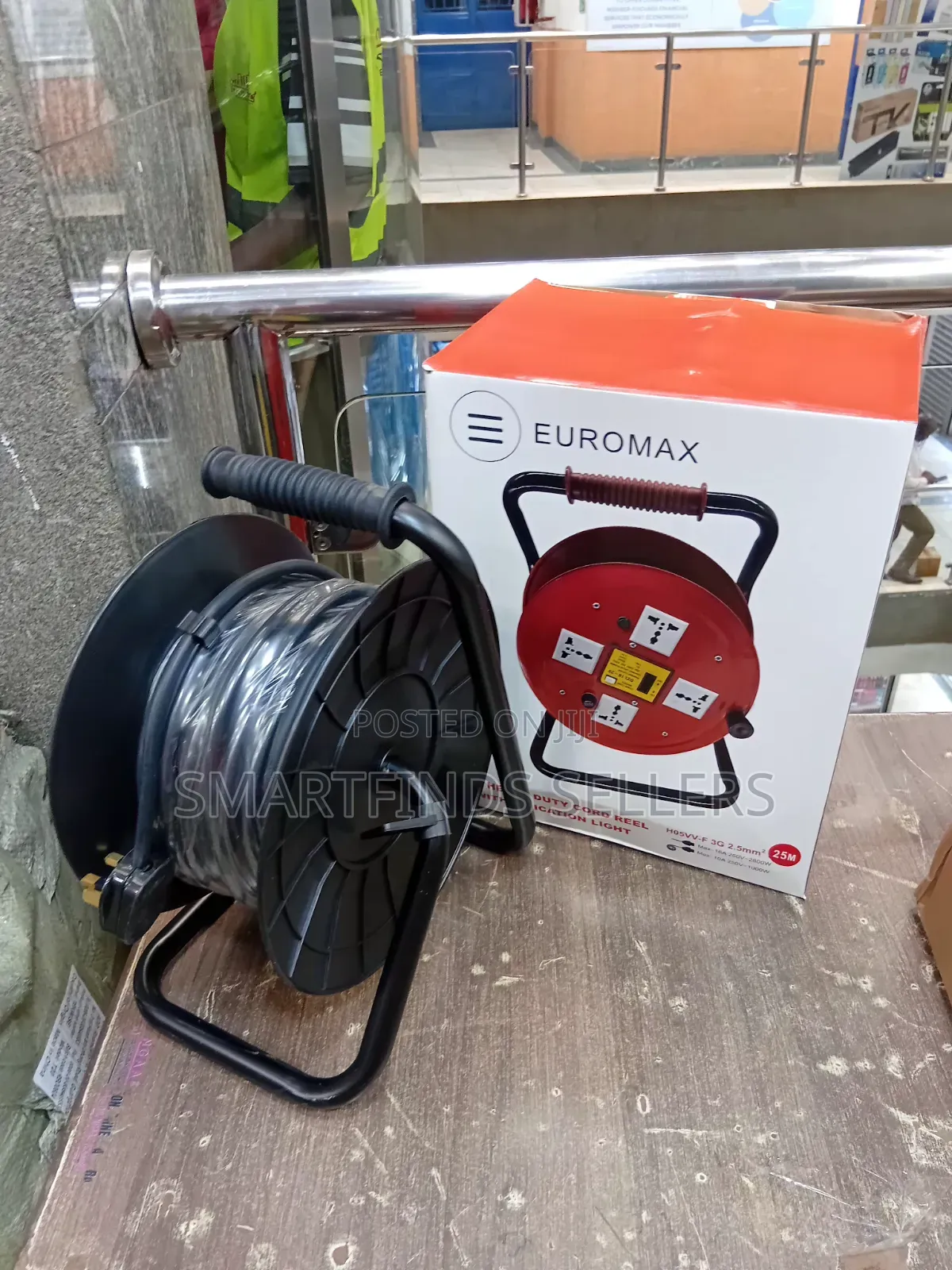 Euromax Heavy-Duty Extension Reel – Portable Power Cable Reel
