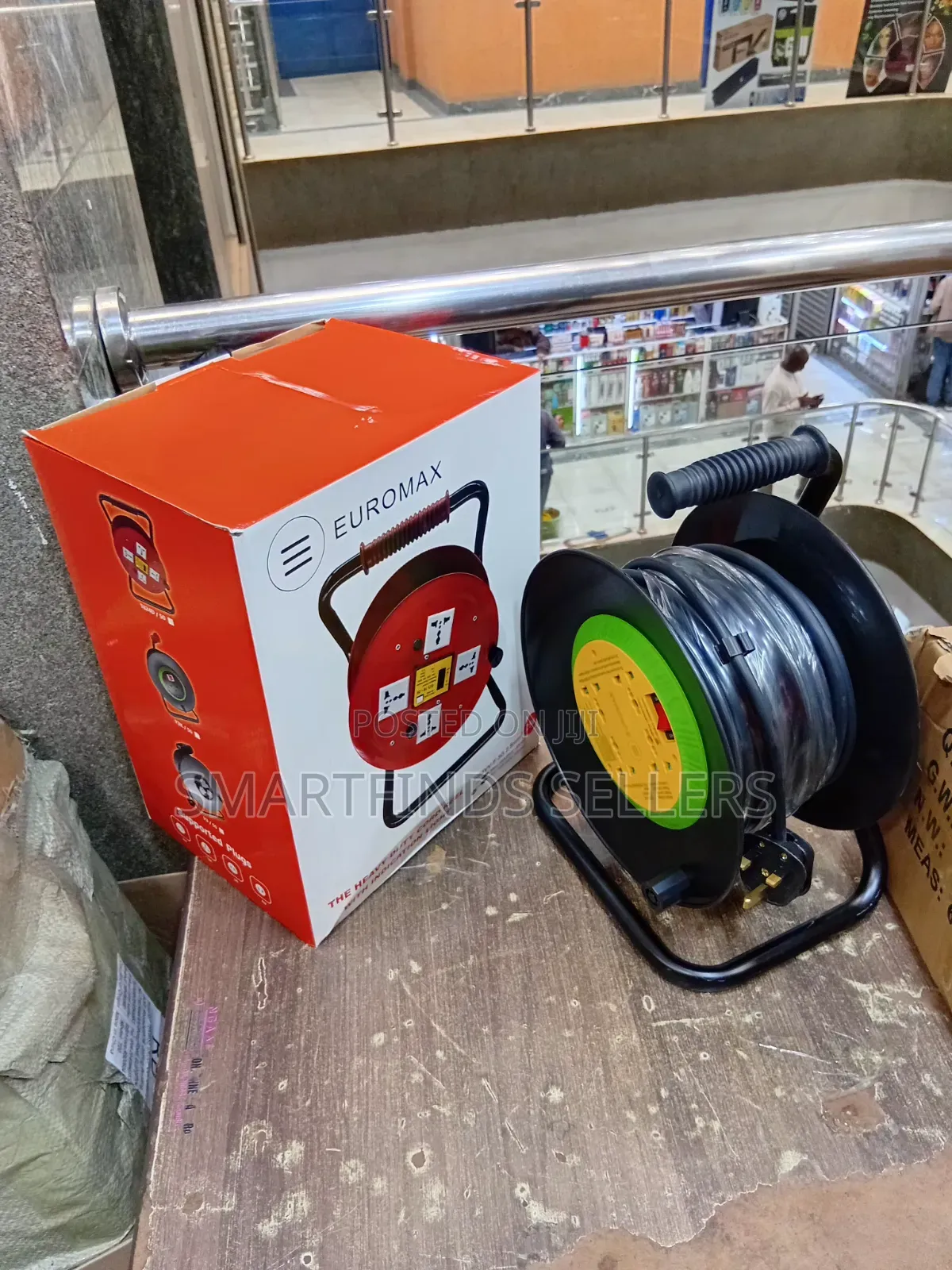 Euromax Electric Cord Reel – Multi-Socket Extension Cable Reel
