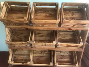 Wooden Display Shelves for Fruits and Vegetables