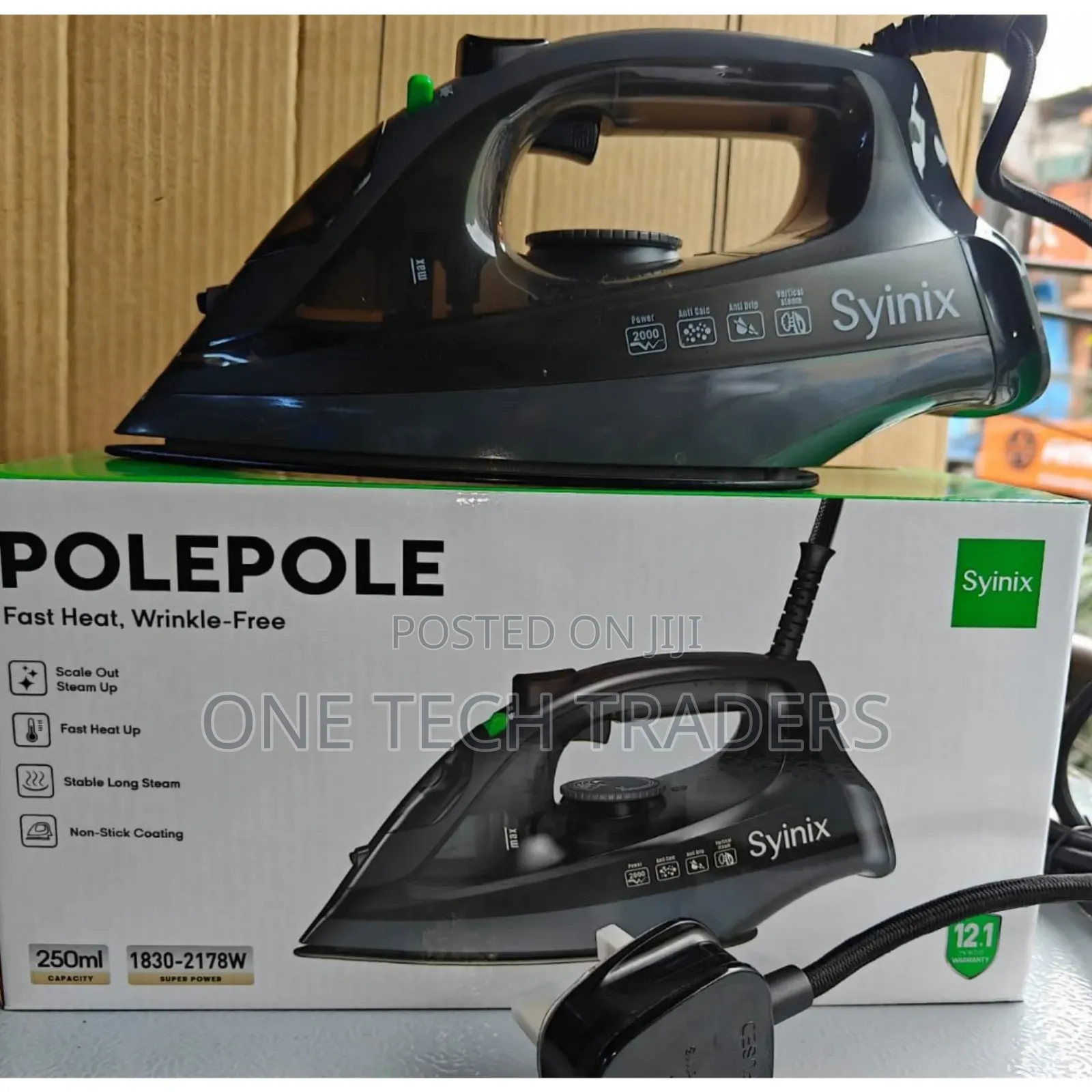 Syinix Steam Iron Box ( Polepole)