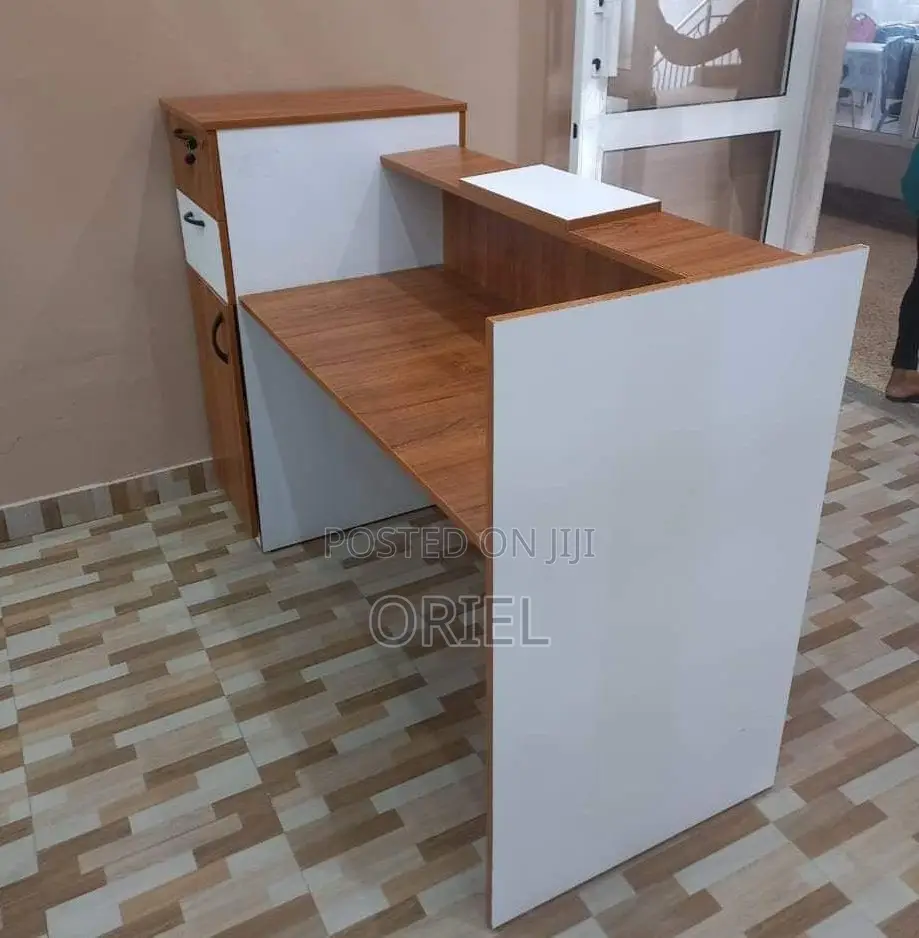 Office Reception Desk : 1.6M Custom Reception Counter Desk
