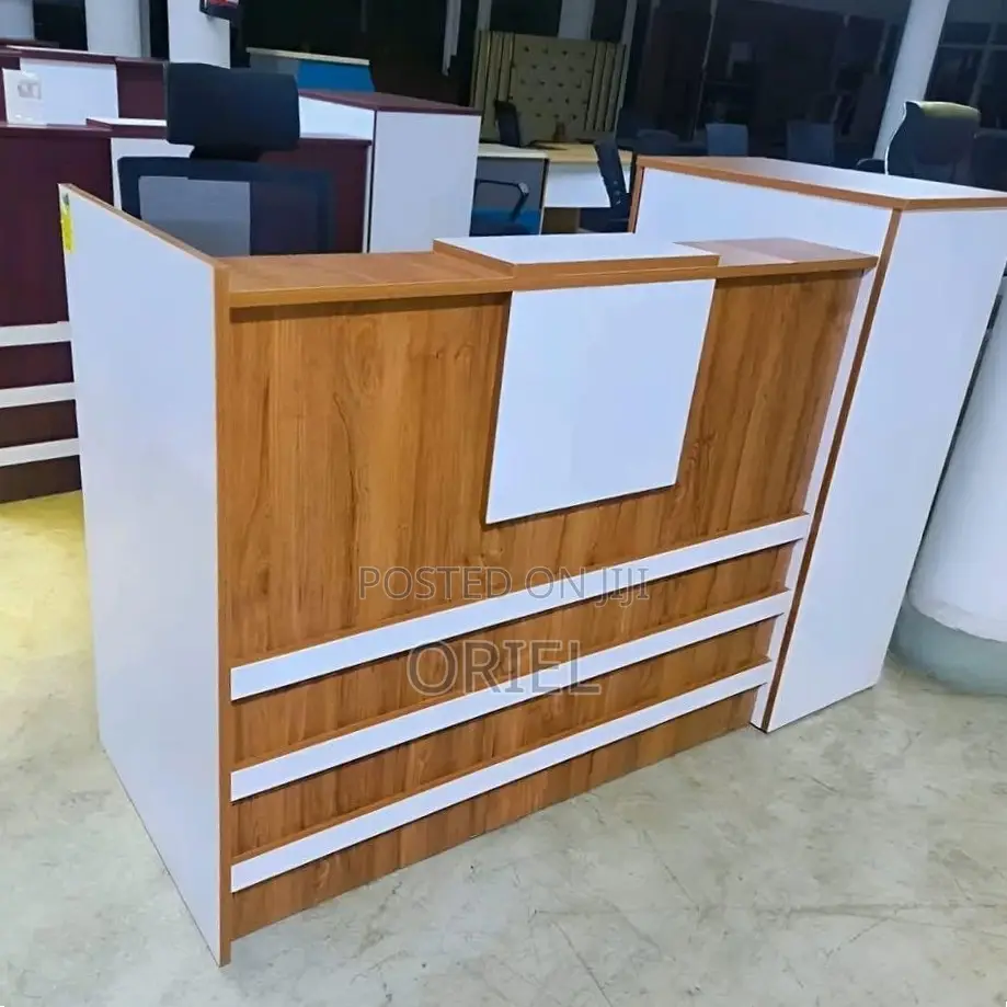 Office Reception Desk : 1.6M Custom Reception Counter Desk