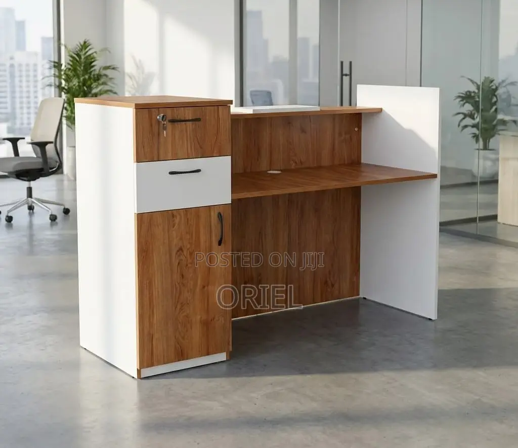 Office Reception Desk : 1.6M Custom Reception Counter Desk