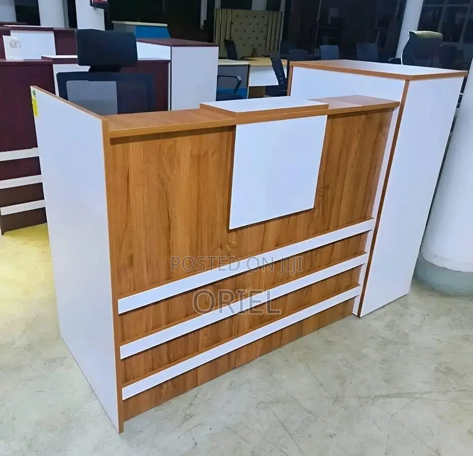 Office Reception Desk : 1.6M Custom Reception Counter Desk