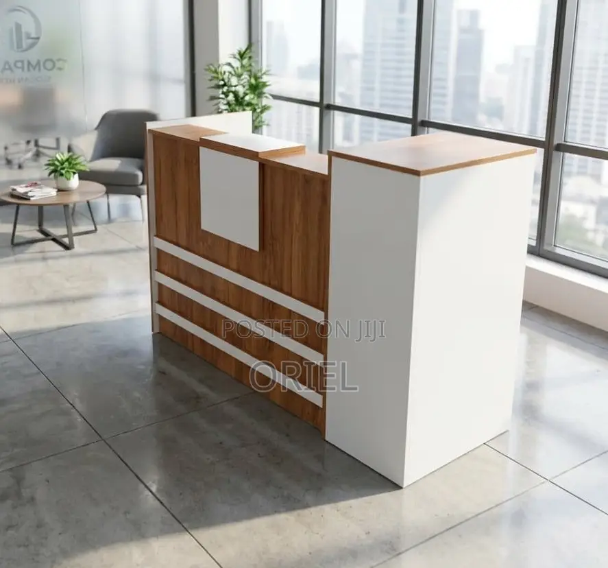 Office Reception Desk : 1.6M Custom Reception Counter Desk