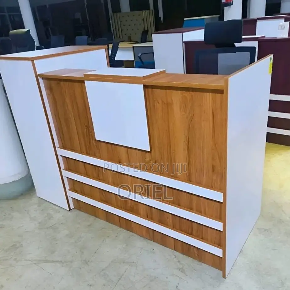 Office Reception Desk : 1.6M Custom Reception Counter Desk
