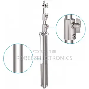 2.6m Heavy Duty Stainless Steel Spring Cushioned Light Stand