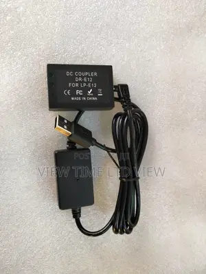USB Canon LP-E12 Dummy Battery Power Adapter for EOS M50, M10 and M2