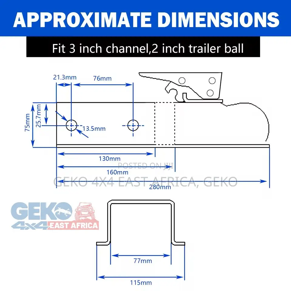 Trailer Coupler 2 Inch/ 50mm
