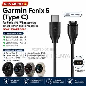 Garmin Fenix 5 Type C Magnetic Charger for Fenix 5/6/7/8 Watches