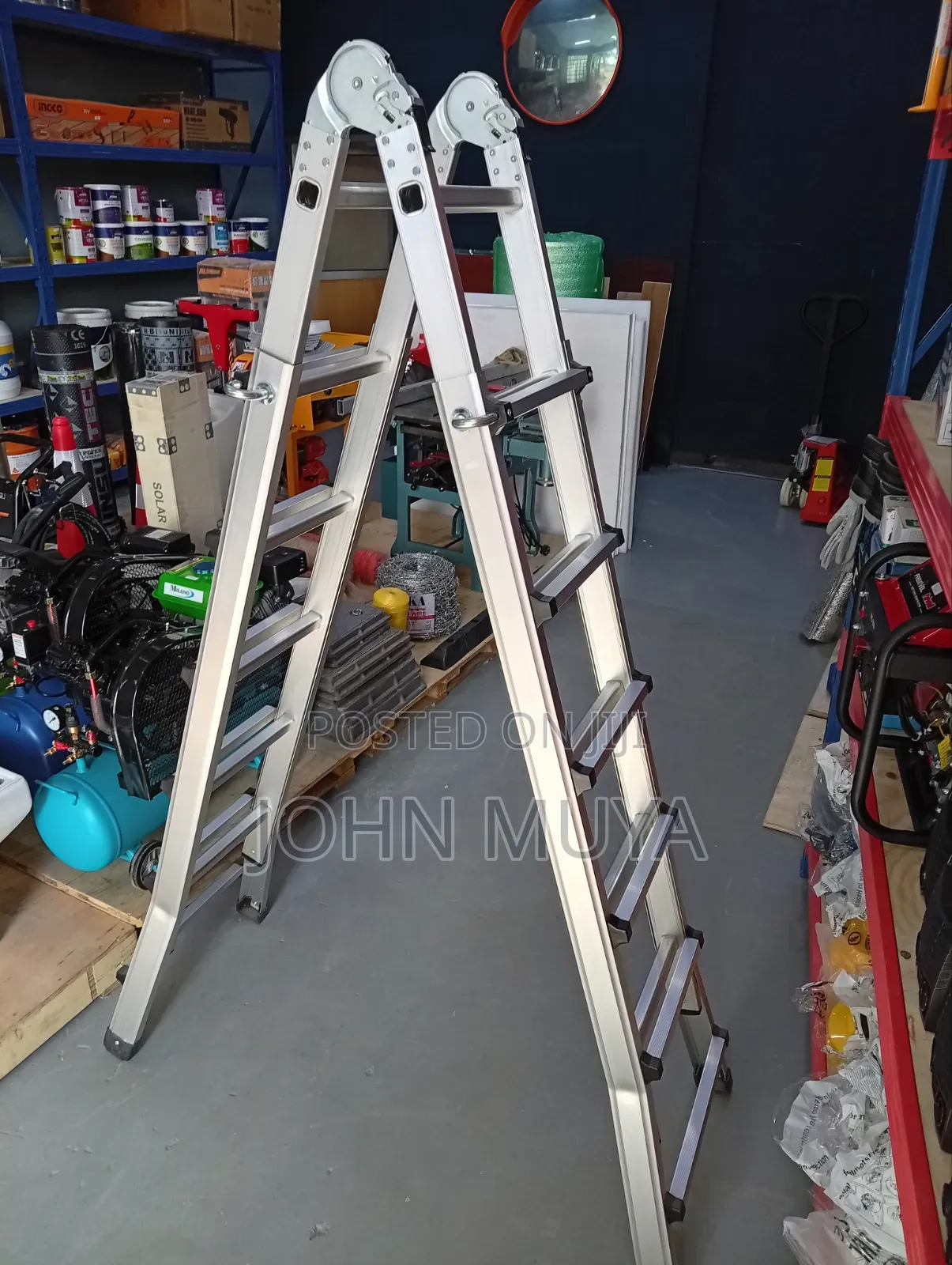 4*6 High Standard Adjustable Aluminium Ladder With Safety Joints
