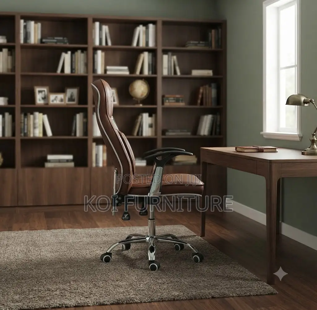Office Chairs; High Back Brown Office Seats