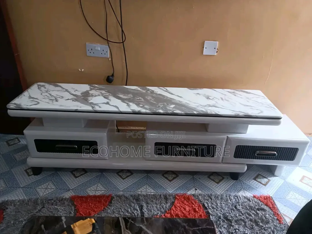 Marble TV Stand Adjustable Size on Length
