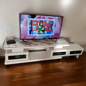 Marble TV Stand Adjustable Size on Length