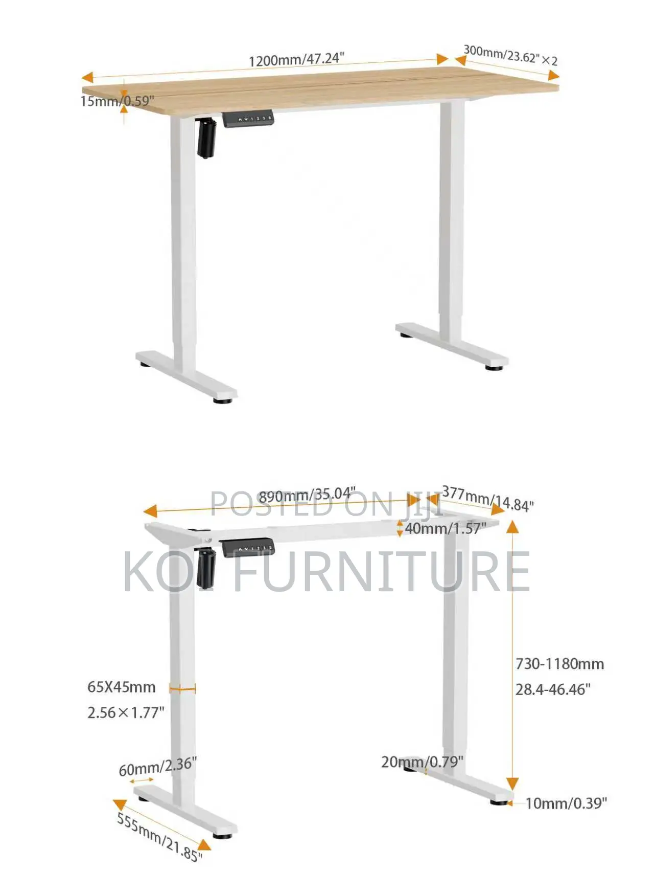 Office Desk; 1.4 Meter Studio Offices Adjustable Desk