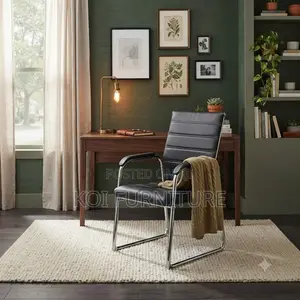 Office Chairs; Visitors Leather Chair With High Back Resting