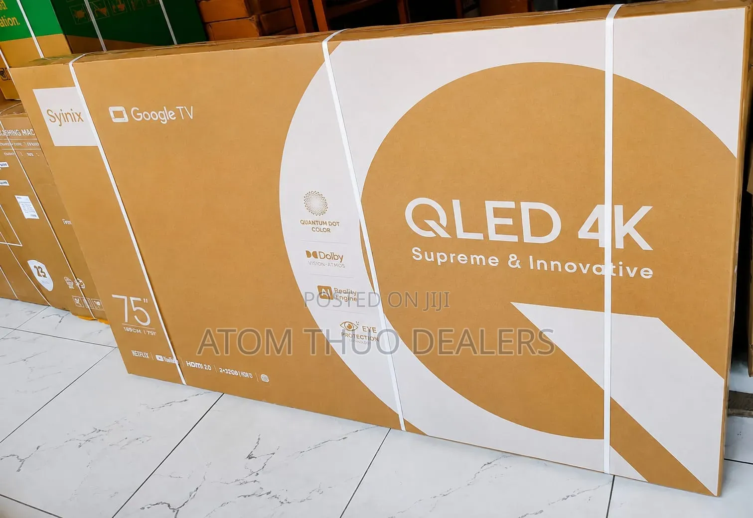 Syinix Qled 75 Inch
Google TV
<> Television