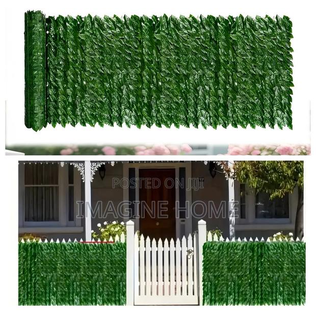 Modern Look With Artificial Green Fence - main view