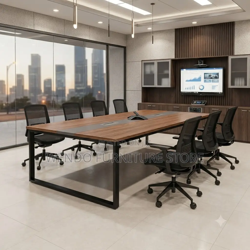 Boardroom Table; 240CM Brown-Wooden Staff Tables