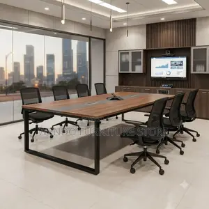 Boardroom Table; 240CM Brown-Wooden Staff Tables