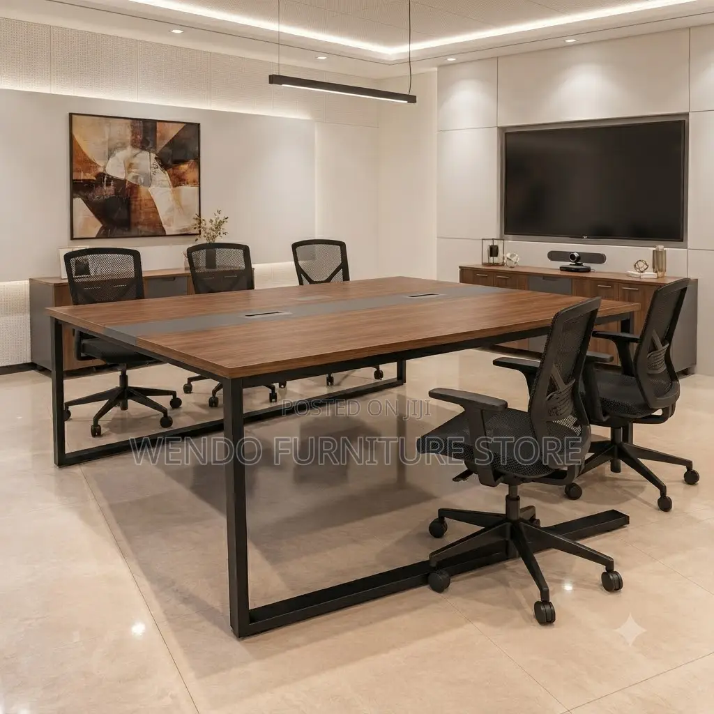 Boardroom Table; 240CM Brown-Wooden Staff Tables