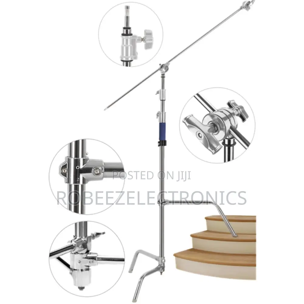 Jinbei CK-3 Heavy Duty Stainless Steel C Stand With Grip Heads
