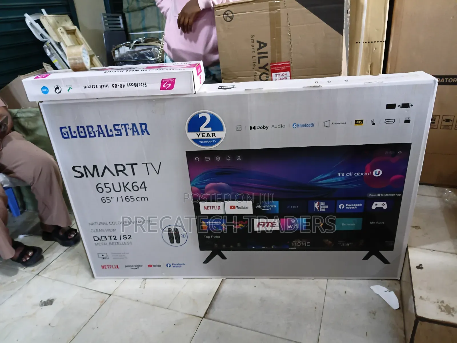 Globalstar 65" Frameless Smart TV With Bluetooth WiFi