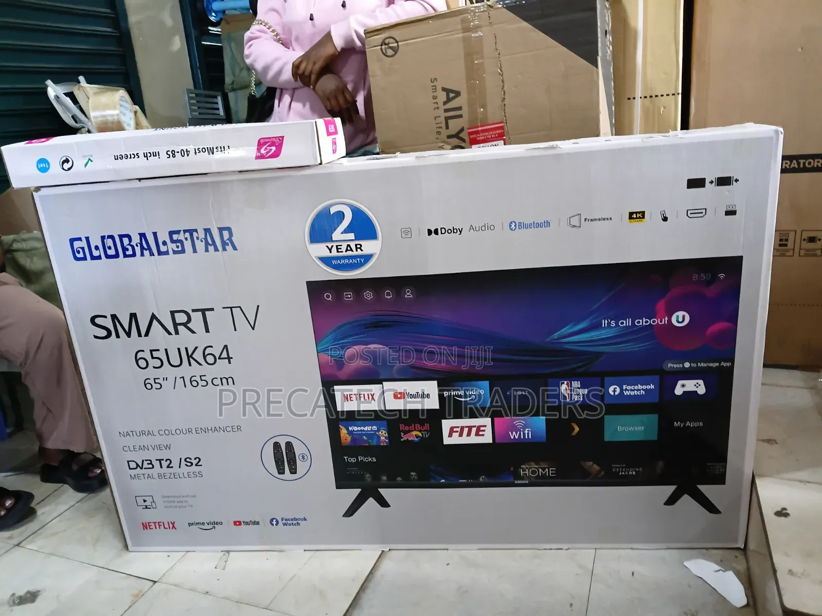 Globalstar 65 Inch Smart TV With Netflix YouTube