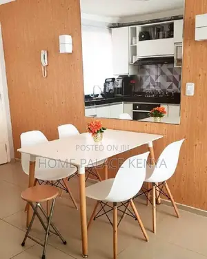 Dining Set; Wooden Dining Table With Four Matching Chairs for Home Use