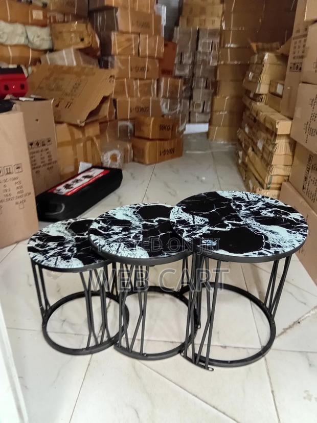 Modern Glass Effect Center Table Set (3-in-1 - main view