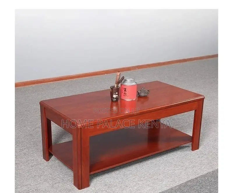 Coffee Table; Premium Solid Mahogany Table for Modern Home Interiors
