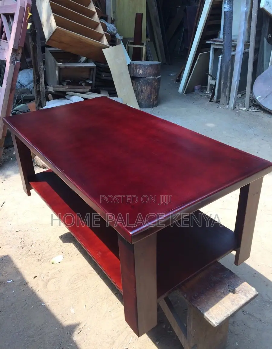Coffee Table; Premium Solid Mahogany Table for Modern Home Interiors
